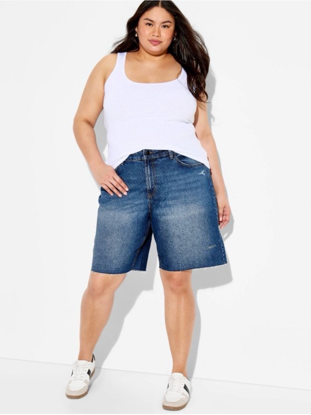 Wild Fable Mid Rise Rigid Denim Jorts Size 14